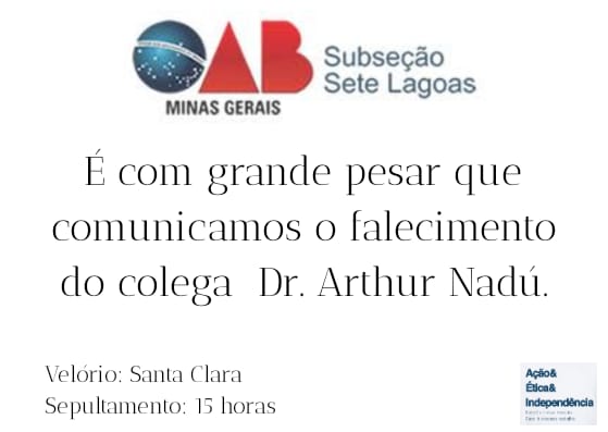 NOTA DE FALECIMENTO