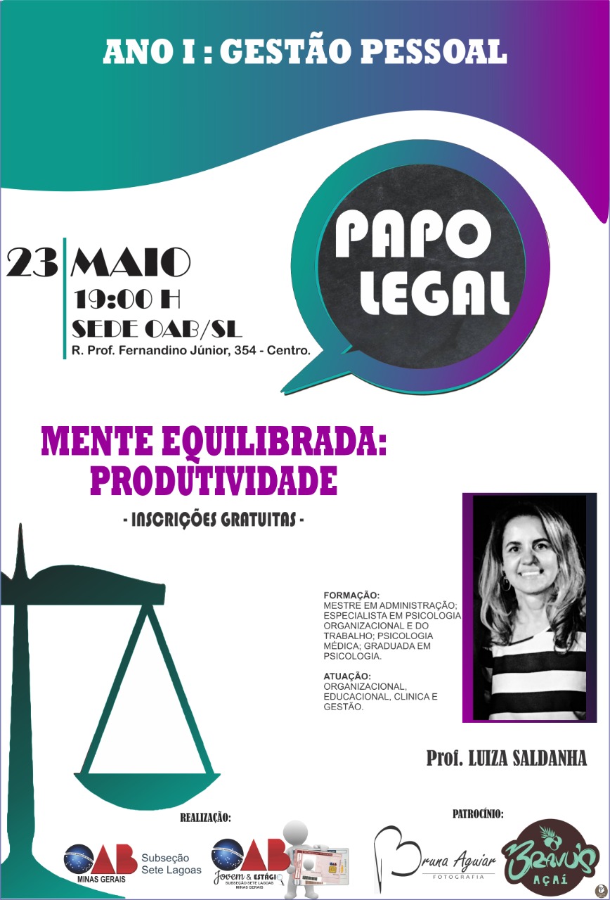 PAPO LEGAL - MENTE EQUILIBRADA: Protutividade