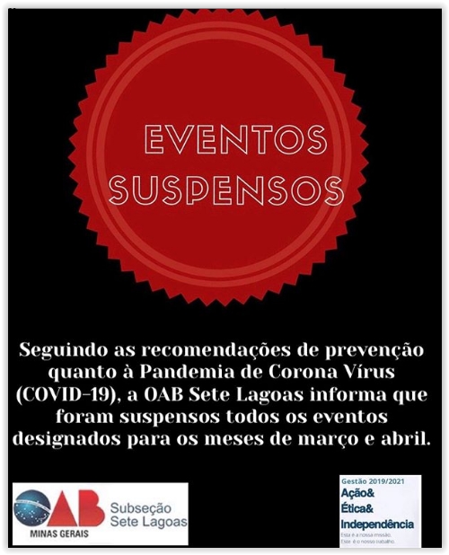 Suspensão de eventos