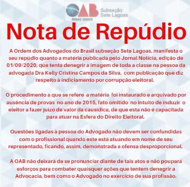 NOTA DE REPÚDIO