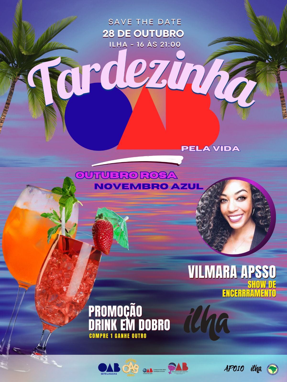 Tardezinha pela Vida - Out. Rosa e Nov. Azul